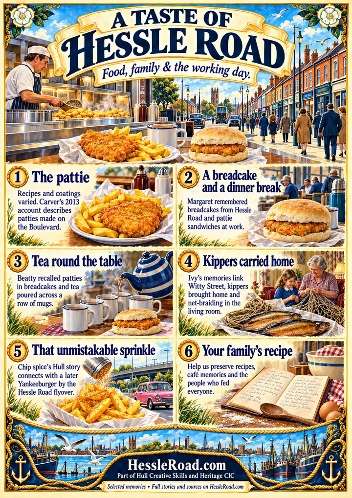 Painted interpretation for A taste of Hessle Road