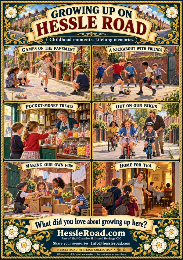 Growing Up on Hessle Road illustrated artwork