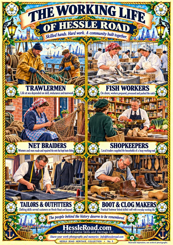 Illustrated artwork: The Working Life of Hessle Road