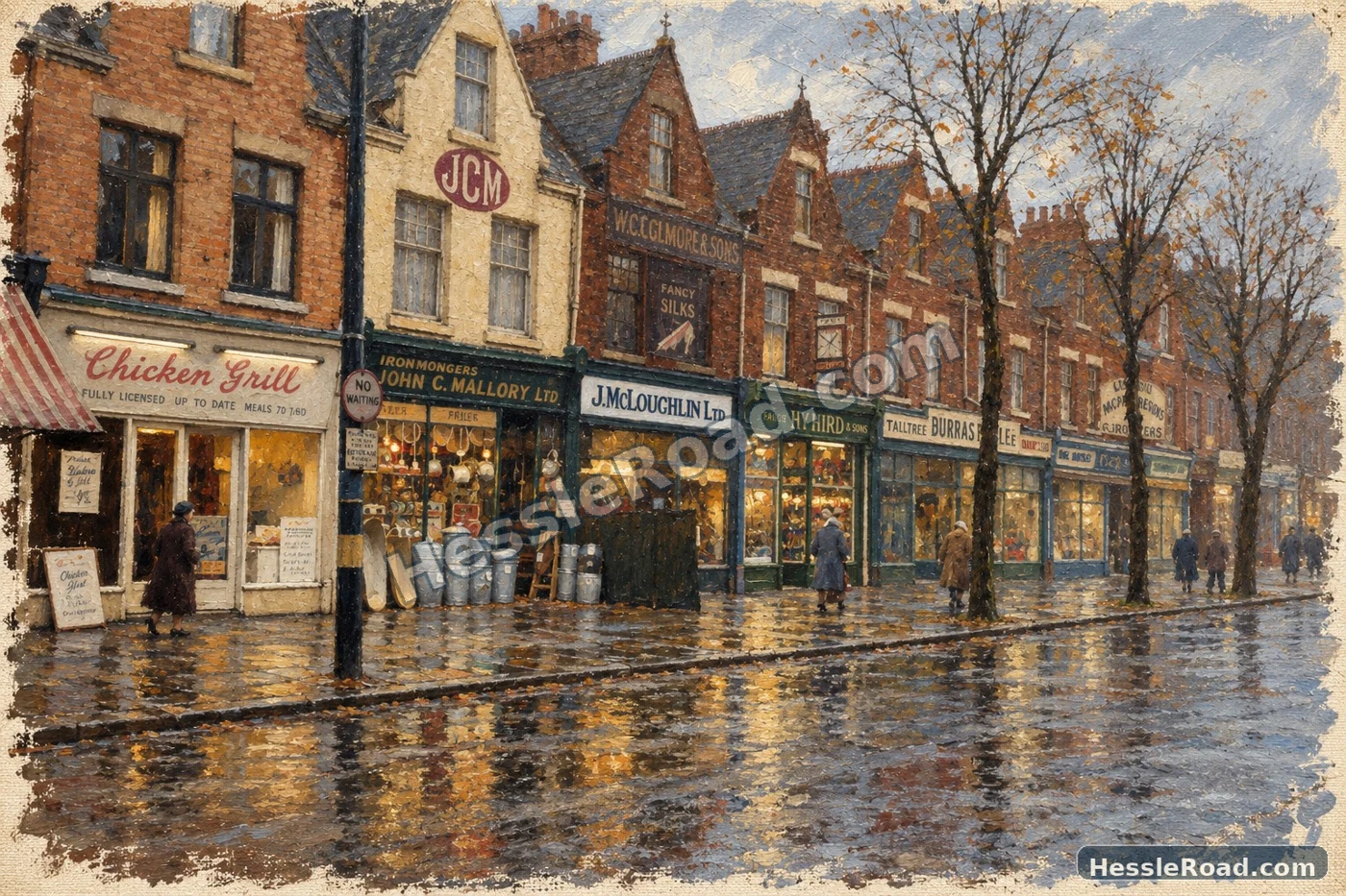 Rainy shopping parade