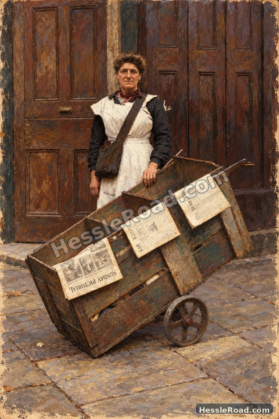 Street seller with handcart